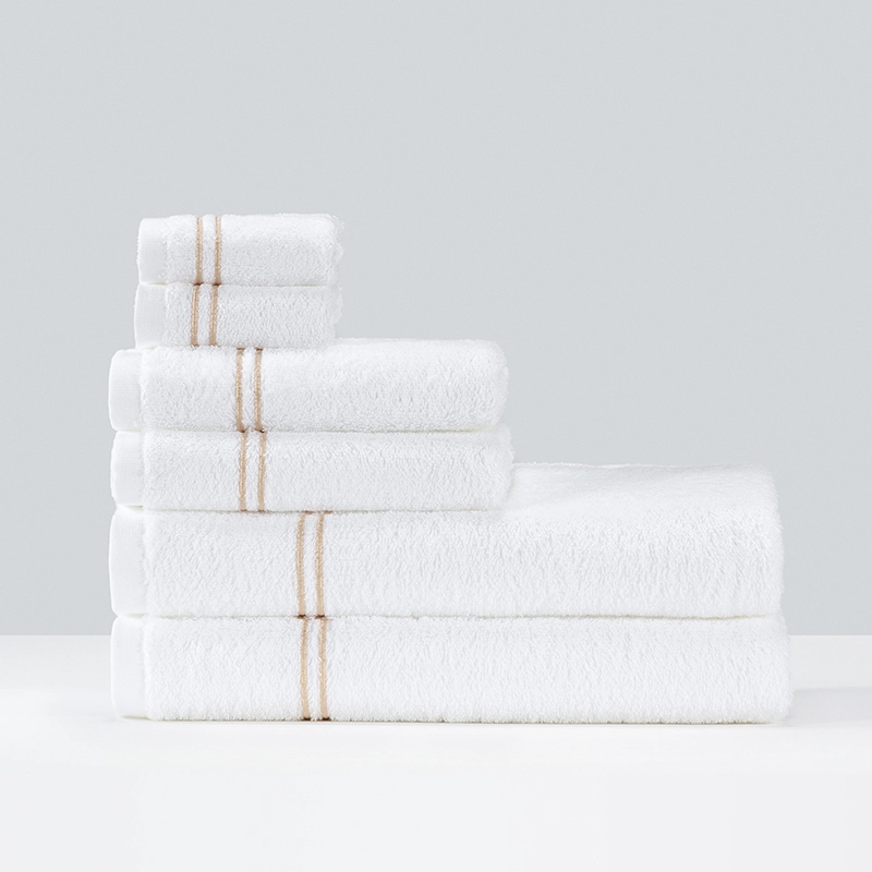 ELIYA 100% Cotton 5 star Hotel Multicolors Embroidery Lines Towel Set 1