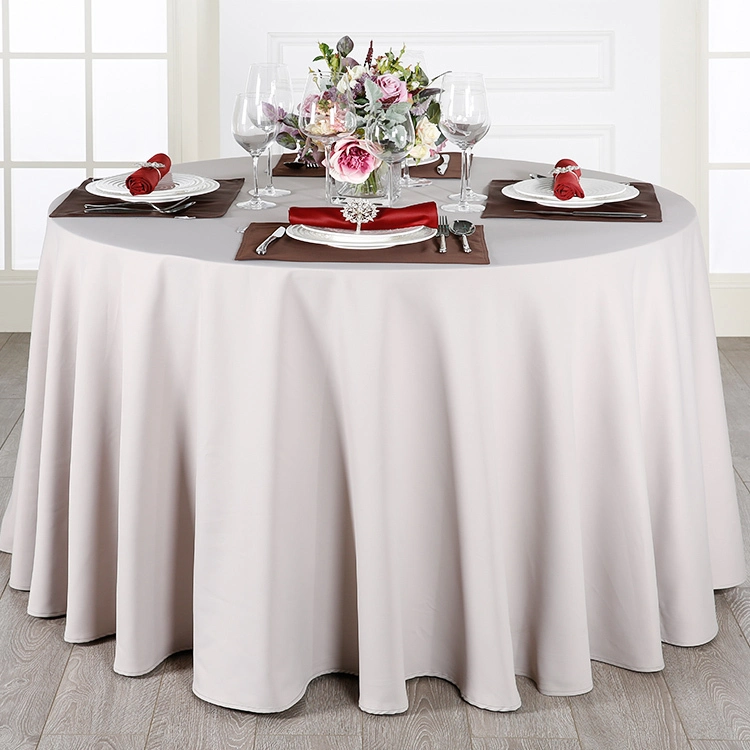 wholesale 100% polyester hotel restaurant table cloth, luxury hotel table linen 1