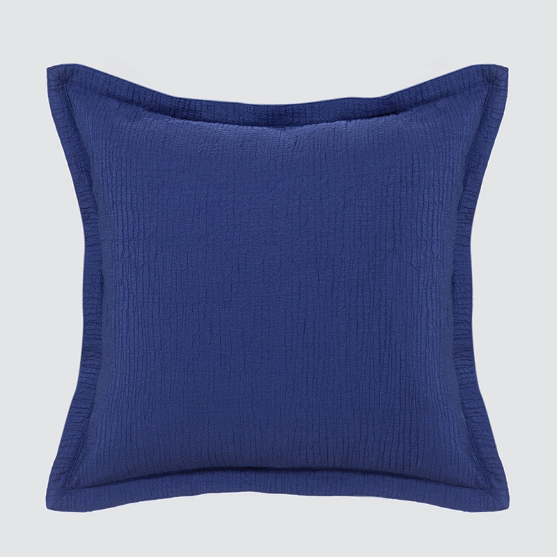ELIYA Custom Sofa Bed Cushion Cover Blue Solid Quilting Throw Pillow Cover Dutch Velvet Cushion Cover With Invisible Zipper 1