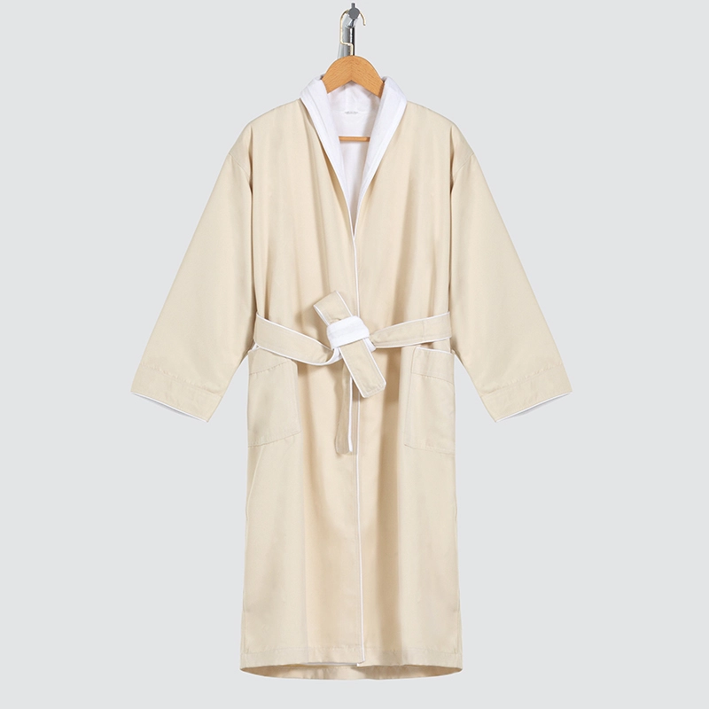 ELIYA Factory 100 Cotton Bathrobe For Hotel Beige Hotel Bath Robe 1