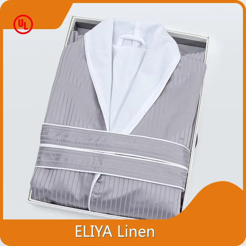 Custom Luxury Microfiber Bathrobes 100% Natural Cotton Velour Material ELIYA 1
