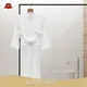 ELIYA Bata de hotel blanca y esponjosa para spa - Material de rizo de algodón 100% natural 1