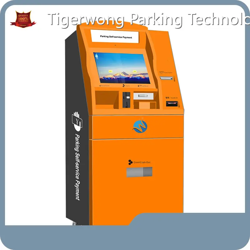 Thương hiệu bãi đậu xe Tigerwong Thanh toán tiếng Anh tiếng Tây Ban Nha tiếng Pháp v.v. LOGO Rào cản tùy chỉnh Boom Barrier 1