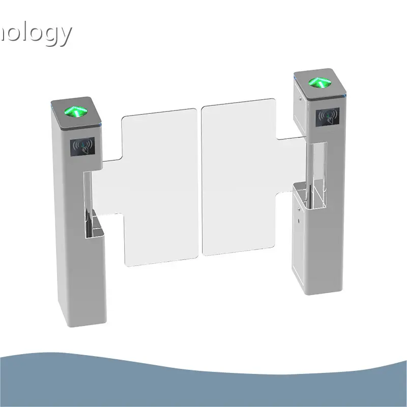 Hỗ trợ nóng Cổng rào chắn tự động Cửa xoay acrylic cho cổng vào tòa nhà văn phòng Ti 1