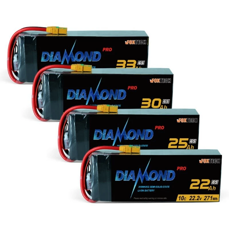 310wh / kg Batterie LI-ion semi-solide Batterie LI-ion 6S 12S 14S UAV Diamond Pro 1