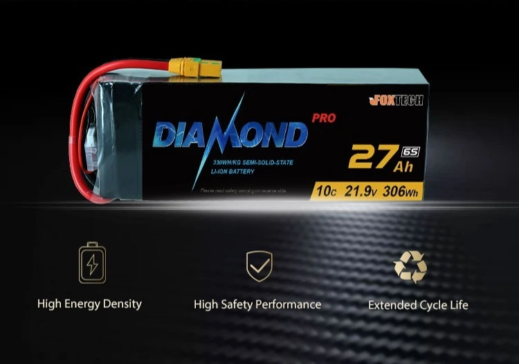 Série Diamond Pro batterie de drone semi-solide de 330Wh / kg à haute énergie. 1