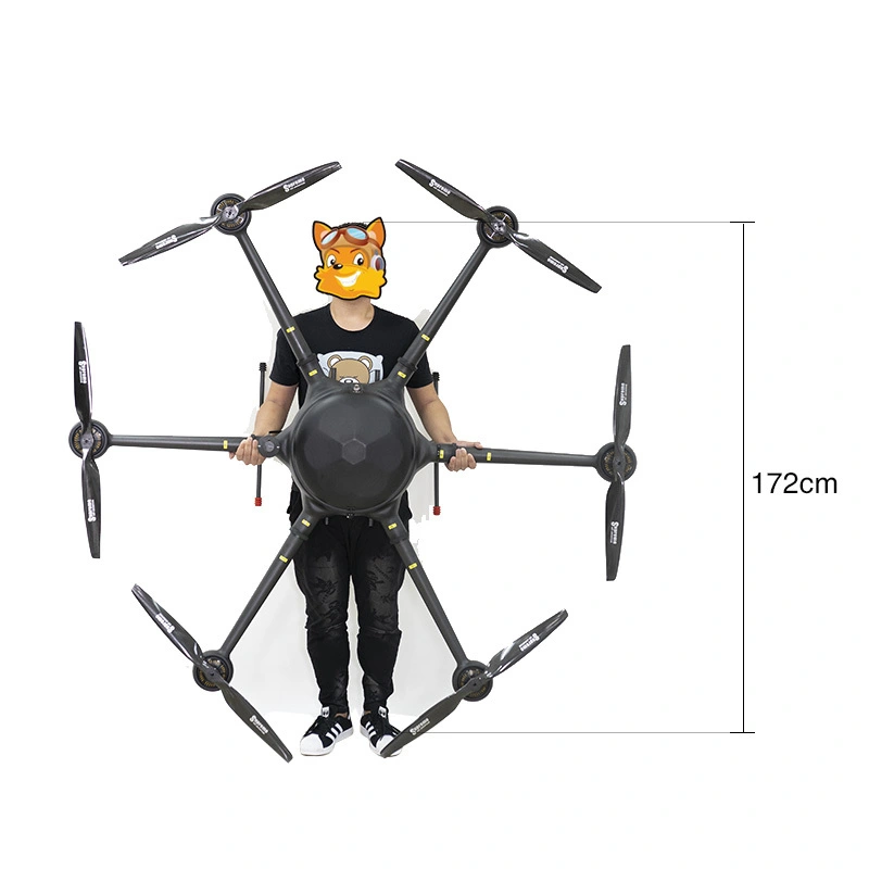 Inspección de largo alcance Hexacopter Dron de larga duración de una distancia entre ejes de 1600 mm Reah 160 1