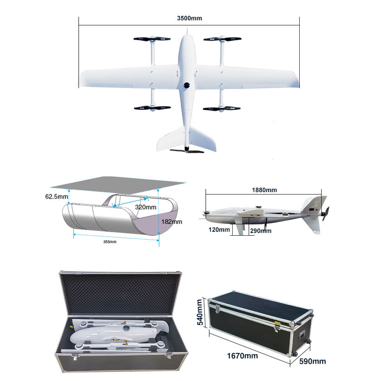 Heavy Load VTOL Drone 35kg Max Takeoff Weight FOXTECH AYK 350 | Foxtech