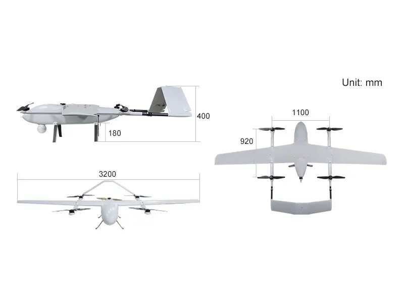 Factory Direct Vtol Fixed Wing Drone with Good Price for Reconnaissance and Surveillance 2