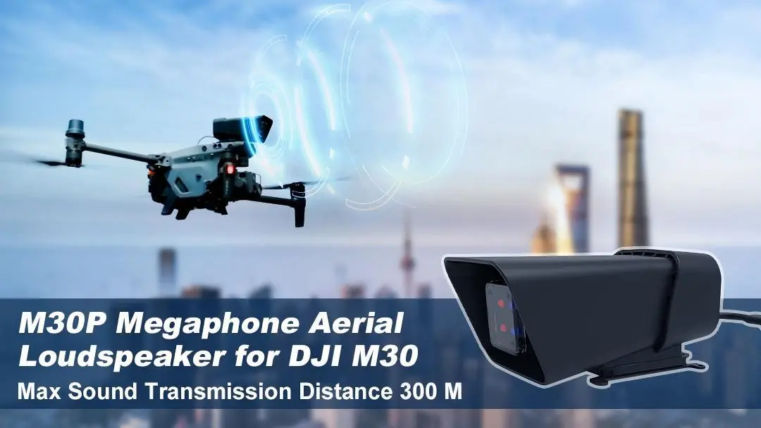 Loudspeaker udara megaphone m30p dengan lampu peringatan untuk drone dji dji m30 1