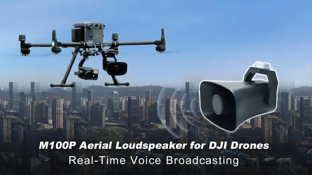 M100P Megaphone Aerial Loudspeaker with Warning Lights for DJI Drones DJI M350 1
