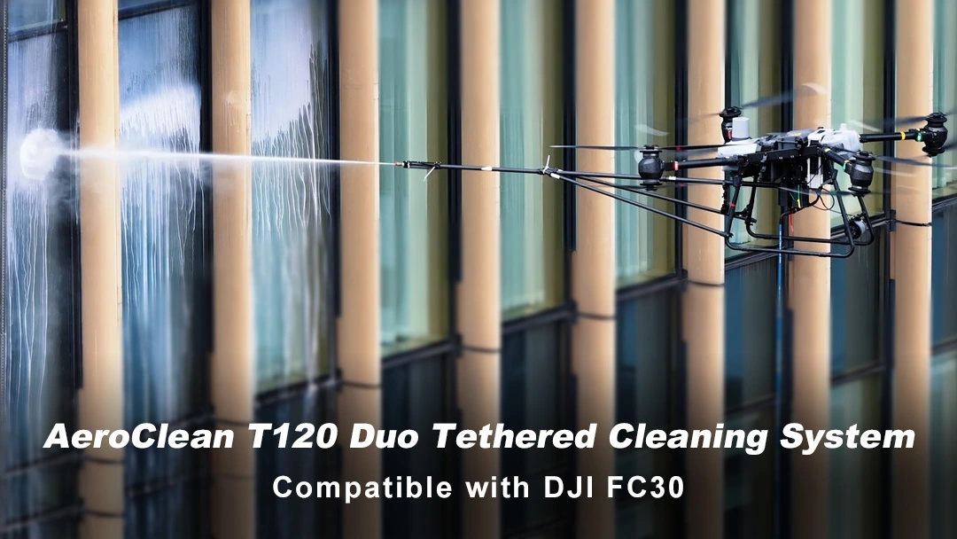 High-Altitude Drone Cleaning System for DJI FlyCart 30 AeroClean T120 Duo 1