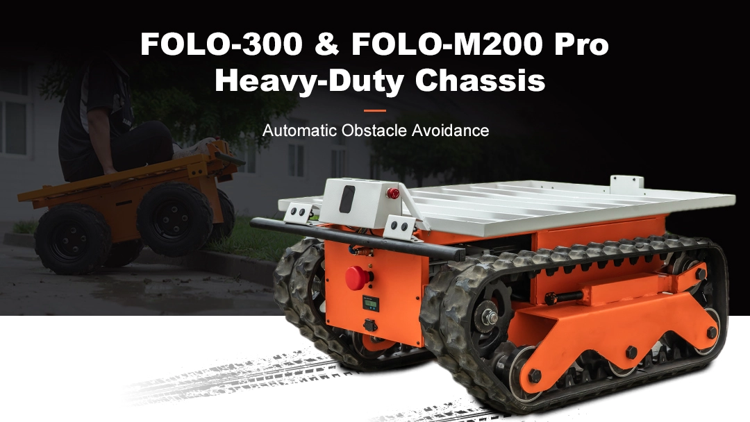 Automatic Wheeled Following Robot 300KG Heavy-Duty Chassis FOLO-300 4WD 1