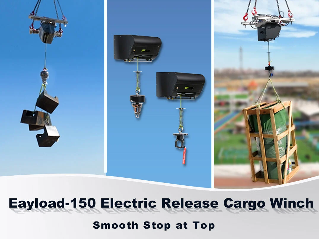 Cabrestante de carga de drones pesados ​​150 kg de capacidad 30m liberación eléctrica eaeyload-150 1