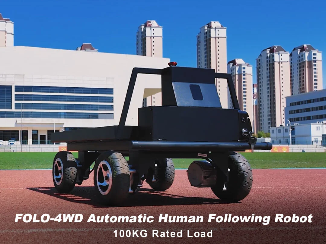 100KG Heavy Load Human Following Robot Cart FOLO-4WD 1