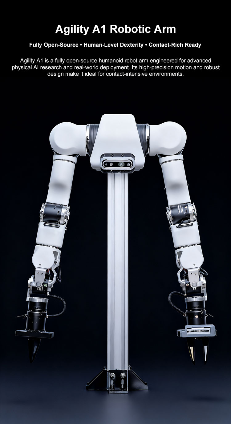 Agility A1 Robotic Arm – Fully Open-Source Humanoid Robot Arm with 7DOF ...