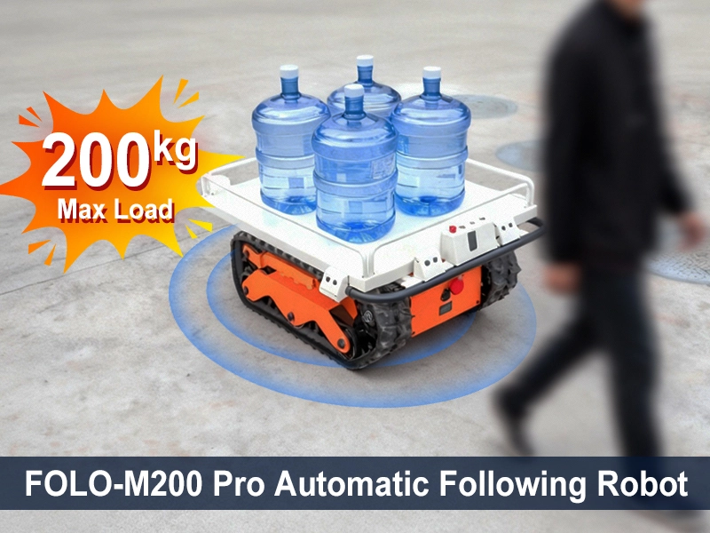 200kg Payload Mini Track Chassis Automatic Following Robot FOLO-M200 Pro 1