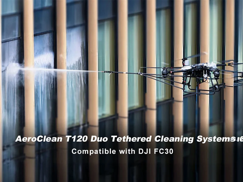 High-Altitude Drone Cleaning System for DJI FlyCart 30 AeroClean T120 Duo 1