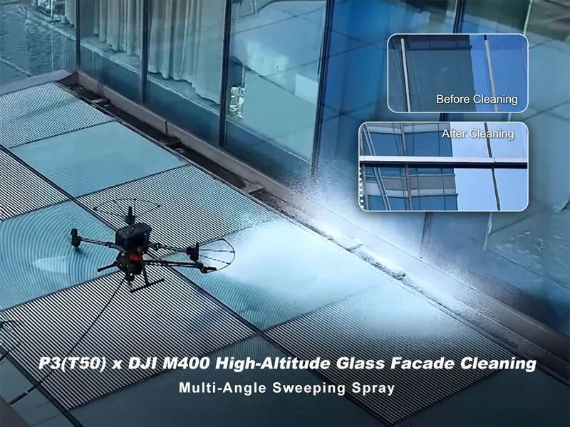 P3(T50) Tethered Drone Cleaning System for Glass Facades | DJI Matrice 400 1