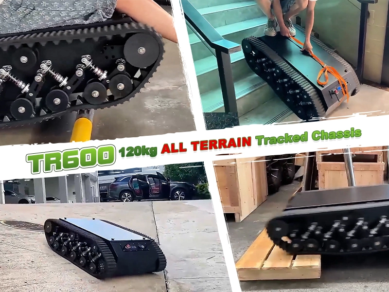 TR600, грузоподъемность 120 кг, дистанционное управление, вездеходная гусеничная платформа ROS. 1