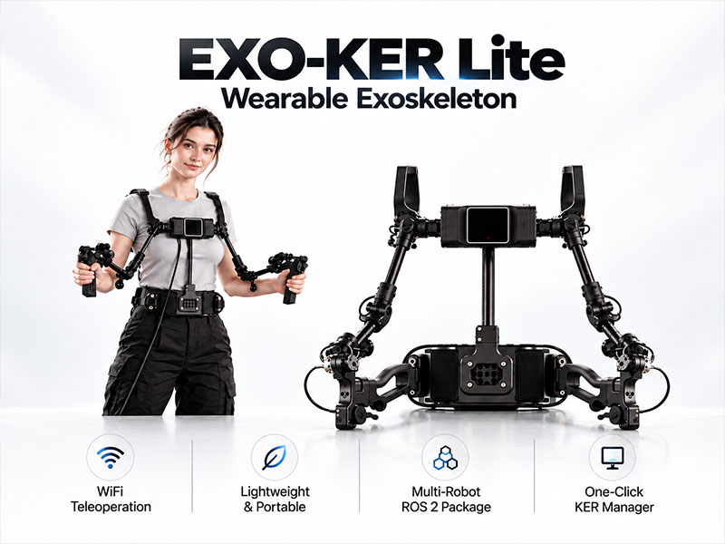 EXO-KER Lite：ロボット遠隔操作用軽量ポータブルウェアラブル外骨格