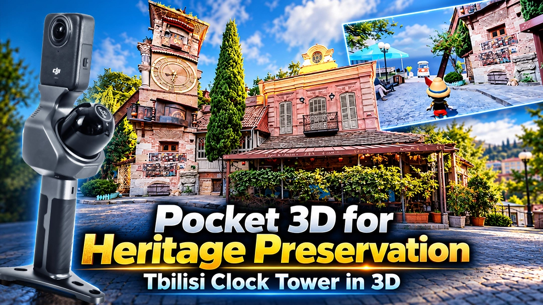 Digitalización 3D de torres de reloj históricas de bolsillo | Captura de realidad LiDAR portátil con cámaras DJI e Insta360 para la creación de activos 3DGS fotorrealistas 1