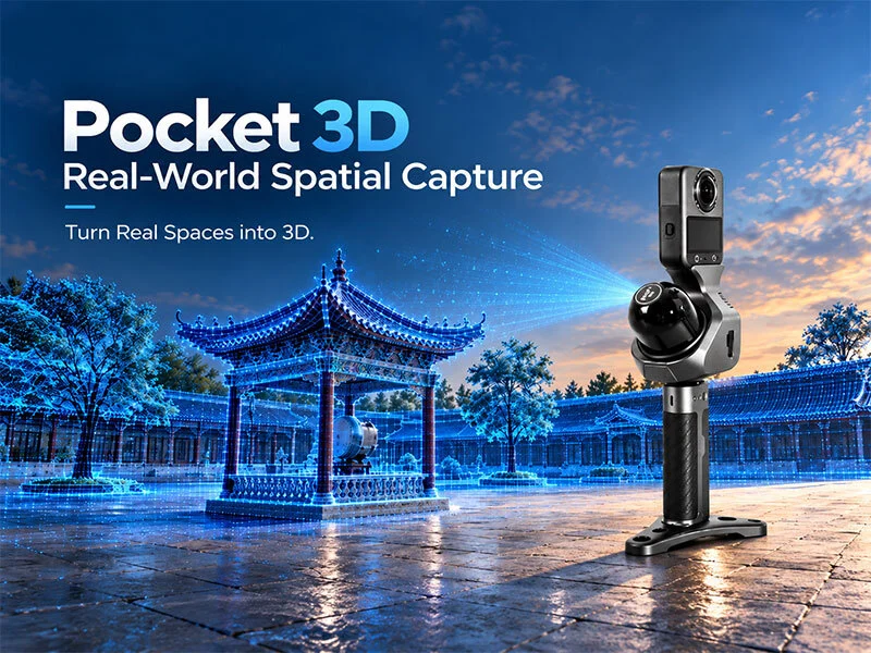 Pocket 3D Portable 3D Scanner & 3DGS Modeling System with LiDAR and Panoramic Imaging for Real-World Courtyard Capture & Immersive 3D Scene Creation 1
