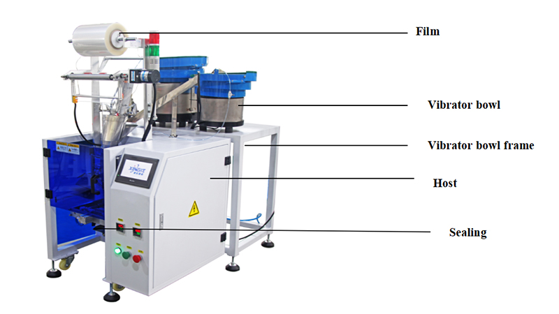 Large-capacity Packaging Machine 2 Vibrator Bowls Mixed XK-B862X 3