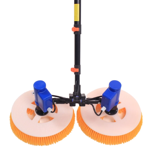 dual-head solar brush with brushless motor