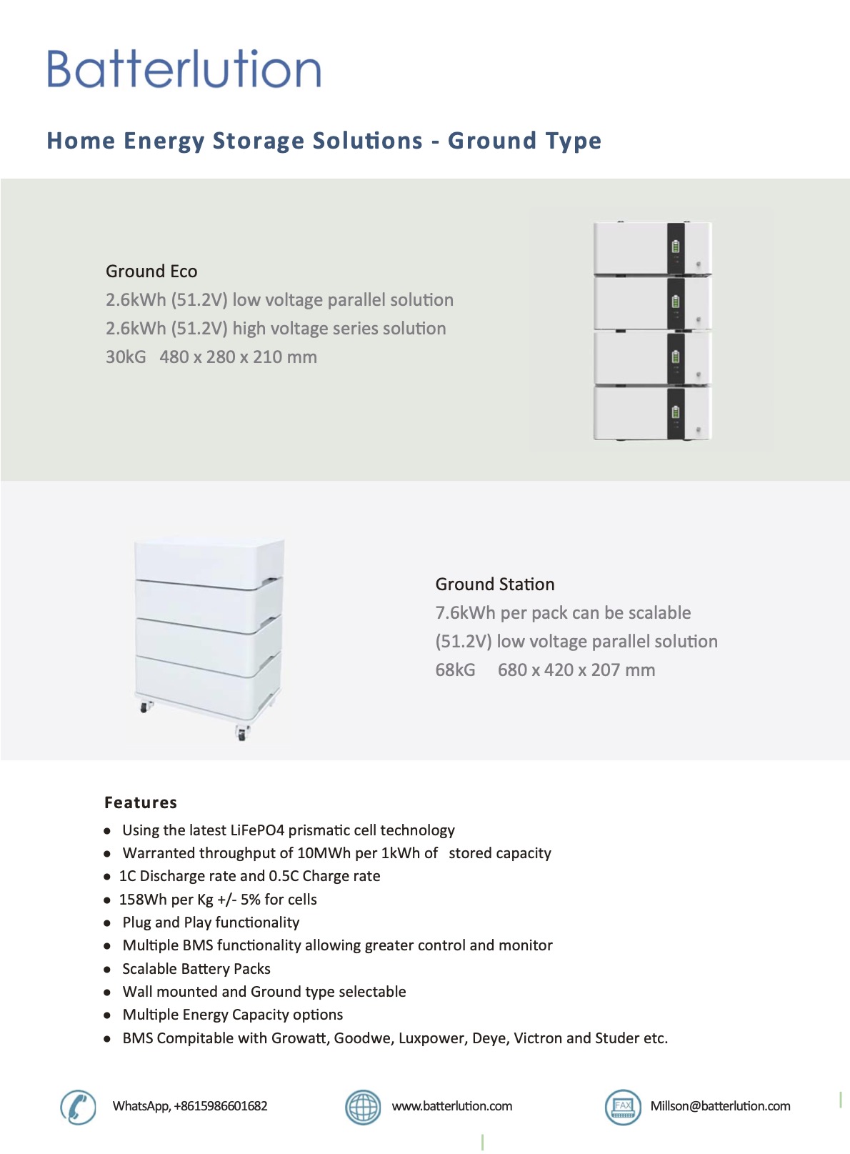 Enerlution、hybess - multiple functions Energy Batterlution Powerwall ESS Lithium Ion Batteries 5Kwh Solar 51.2V100Ah Wall Mounted Lituium Battery Series 12