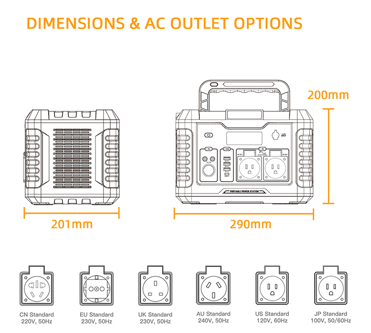 Enerluction 、 Hybess - 2022Popular LifePo4 Cellula della batteria Portable Power Power Celement Portable Power Station 12