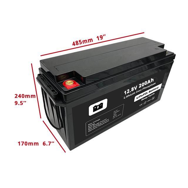 Enerlution 、 Hybess - Factory Wholesale Li Ion 12V 200AH Batería de hierro de litio para el almacenamiento de energía y energía sin agrio 6