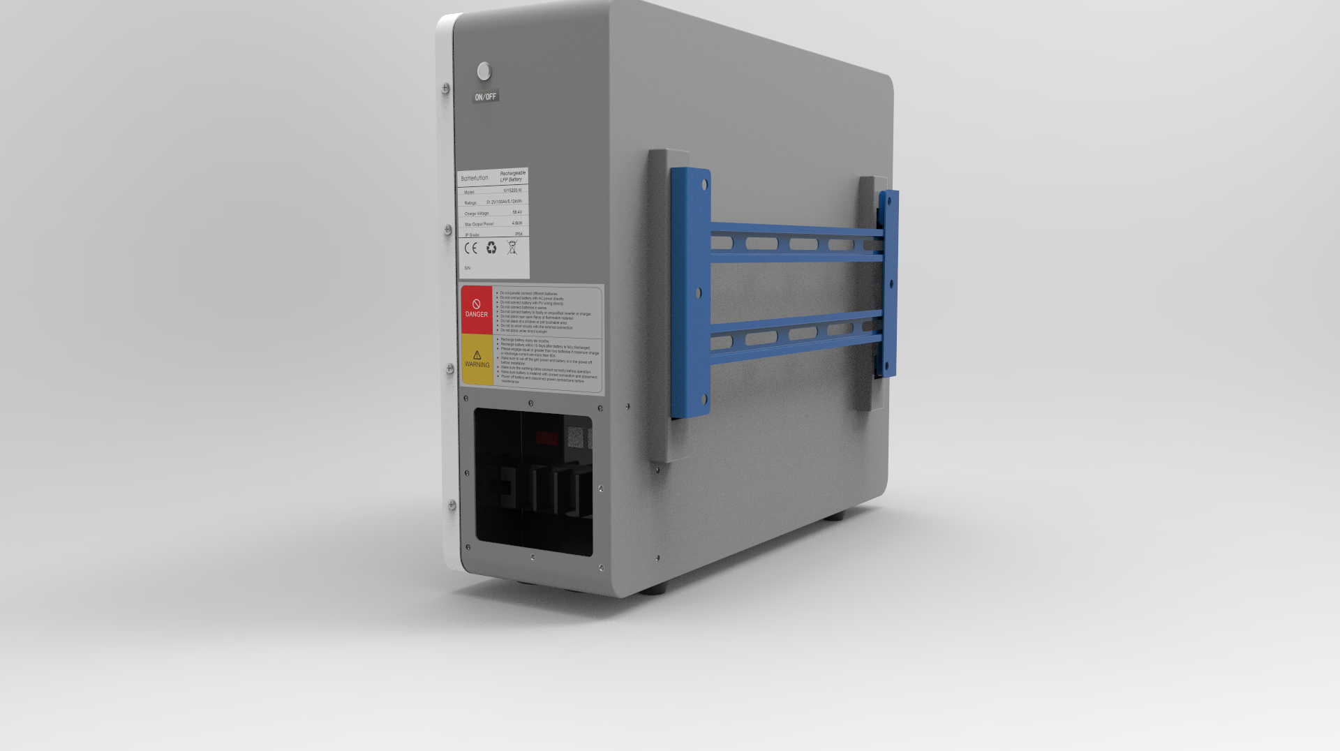 Enerlution 、 Hybess - Batería de litio de estantería de potencia de montaje en la pared para batería de almacenamiento solar Paquete de 100h 100h sin grupo 12