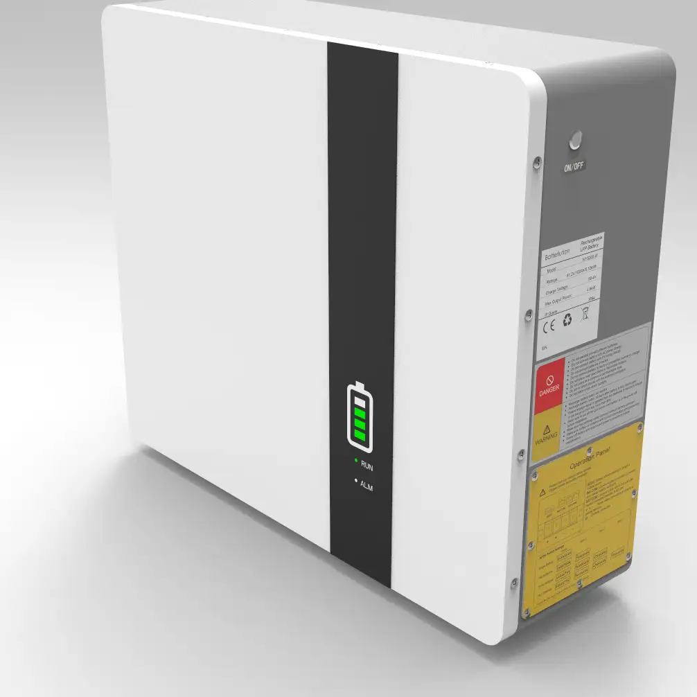 Enerlution 、 Hybess - Popular OEM ODM Long Life Life 48V Lifepo4 Batería de 5 kWh Potencia solar Almacenamiento de pared Batería Lituium Serie de baterías de lituium de la pared 1