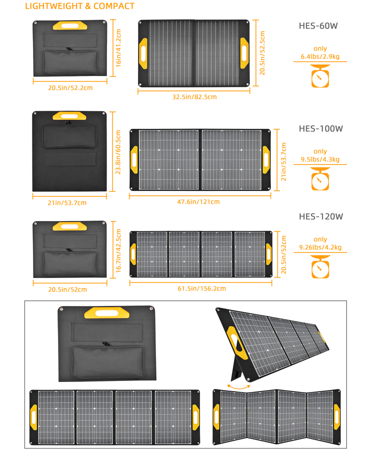 Enerlution 、 Hybess - من السهل حمل طاقة عالية AC China Portable 330WH POWERTER GENERATOR مع محطة طاقة محمولة الضوء 13