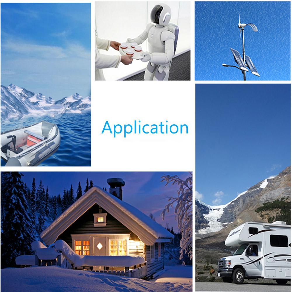 Enerlution 、 Hybess - Batería RV 12V 200AH LIFEPO4 Batería con BMS para la camioneta de automóvil de campamento solar Use la estación de alimentación portátil 10