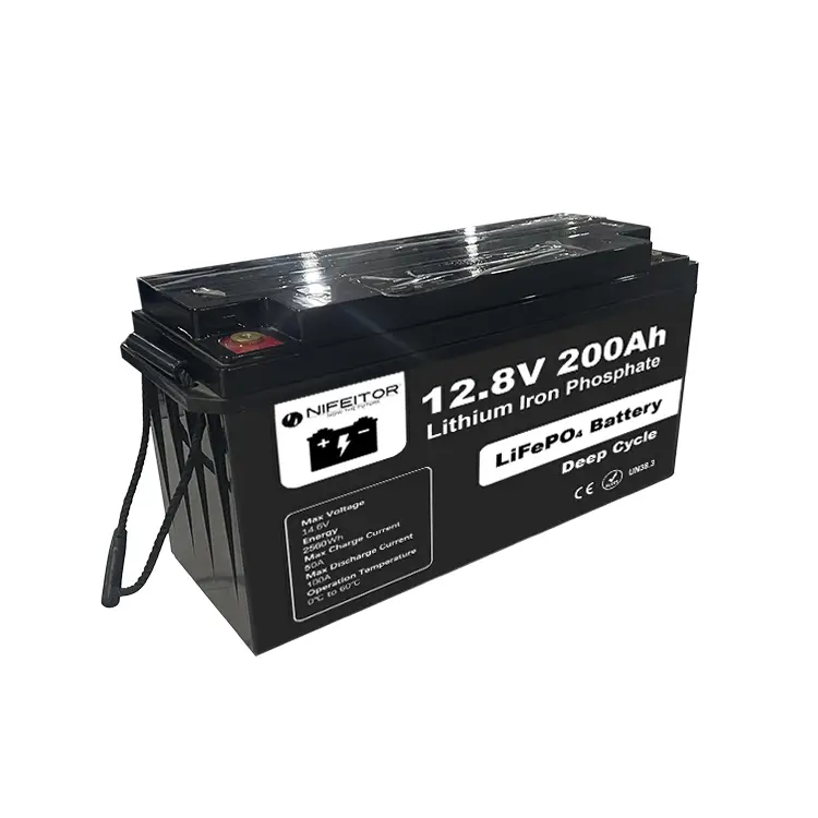 Energie 、 Hybess - RV -Batterie 12V 200AH LifePO4 -Akku mit BMS für Solar Camping Car Van Nutzung tragbares Kraftwerk 1