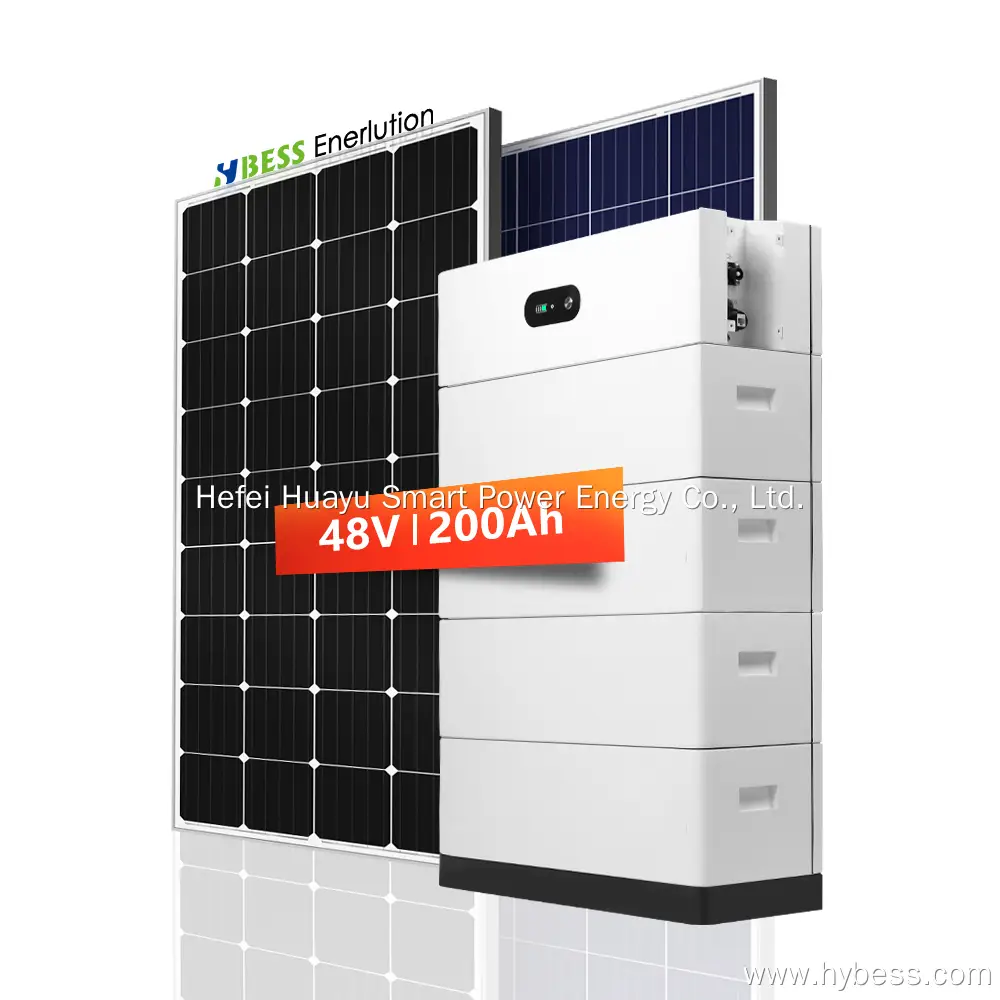 Nuova tensione ad alta tensione impilata 48V 200ah 2,5kWh/pacchetto 20kWh 15kWh 10kWh batterie a ioni di litio LifePO4 PACCHE 1