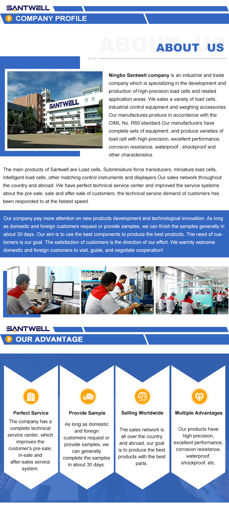 Santwell - Custom 10 30 50 75 75 ကီလိုဂရမ်တိကျစွာဖိအားပေးမှု GML670 ဝက်တံတားအပြည့်အ 0 <kog micro sensor 24