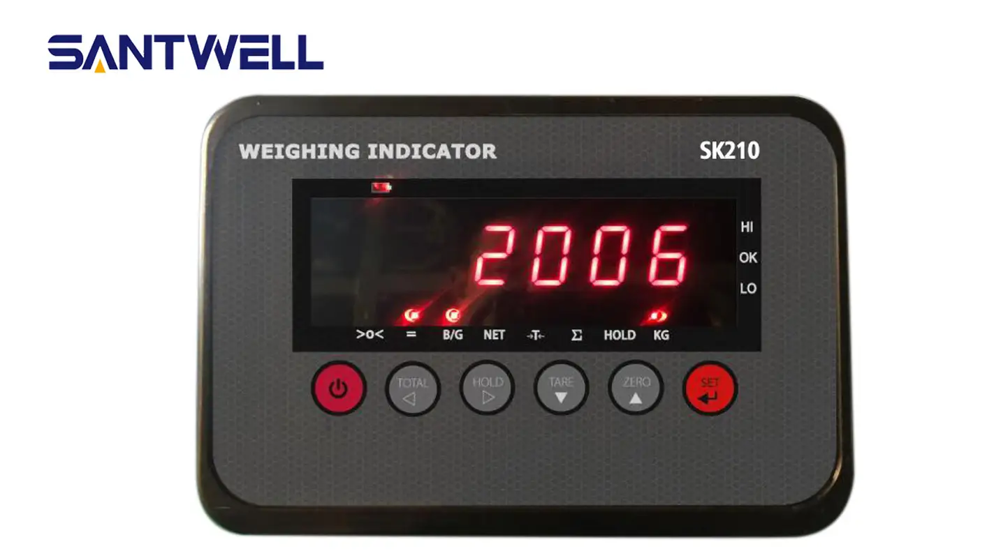 SK210 Carcasa de plástico LED Pantalla LED Indicador de pesaje compacto con indicador de pesaje de animales de interfaz RS232 Santwell 1