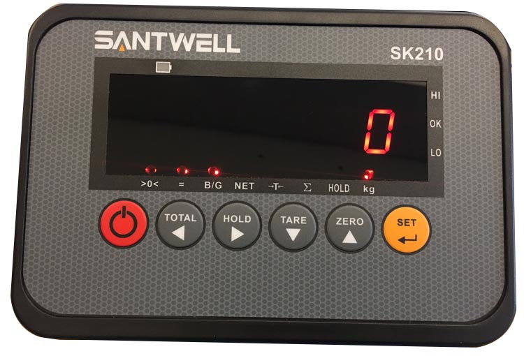 SK210C Pantalla de dígitos personalizados de plástico alojamiento impermeable Indicador de pesaje electrónico Santwell 14