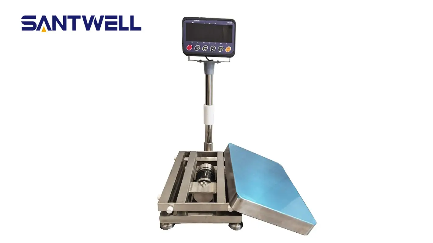 TSB 60-150 kg Plage 110-240V Affichage LED en acier en carbone pliable Échelle de plate-forme de pesage électronique pliable Santwell 1