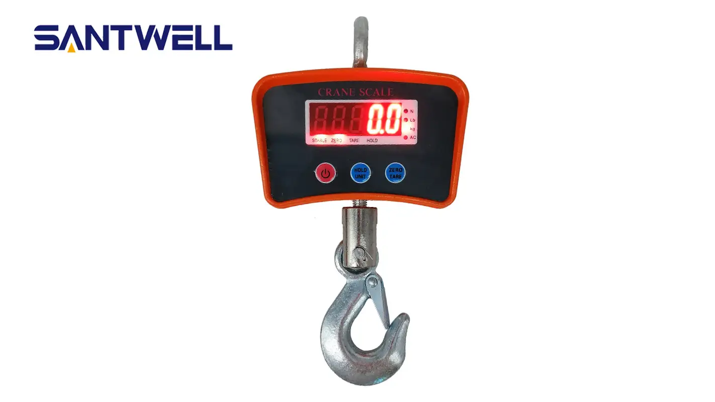 HK 300Kg 100Kg 1000Kg Black Orange Aluminum Alloy Hanging Electronic 1T Crane Scale Santwell 1
