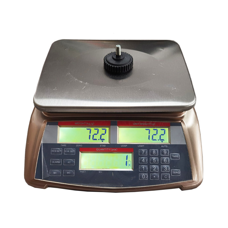 TS2004 Contado de la escala de pesaje Electrónica con pantalla LCD para la escala de computación de precios de necesidad industrial Santwell 10