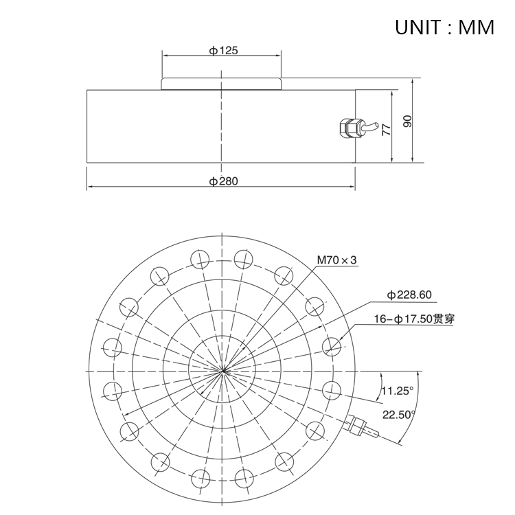 Equipo de medición de LFM Tensión de panqueques de carga de carga de carga Tipo de carga Santwell Santwell 8