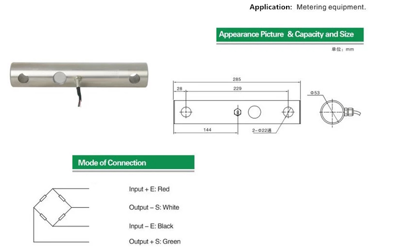 Sensor de pines de tbq Rodamientos de pesaje Gravedad 5000 kg Celular de carga para equipos de medición Micro Celular de carga Santwell 9