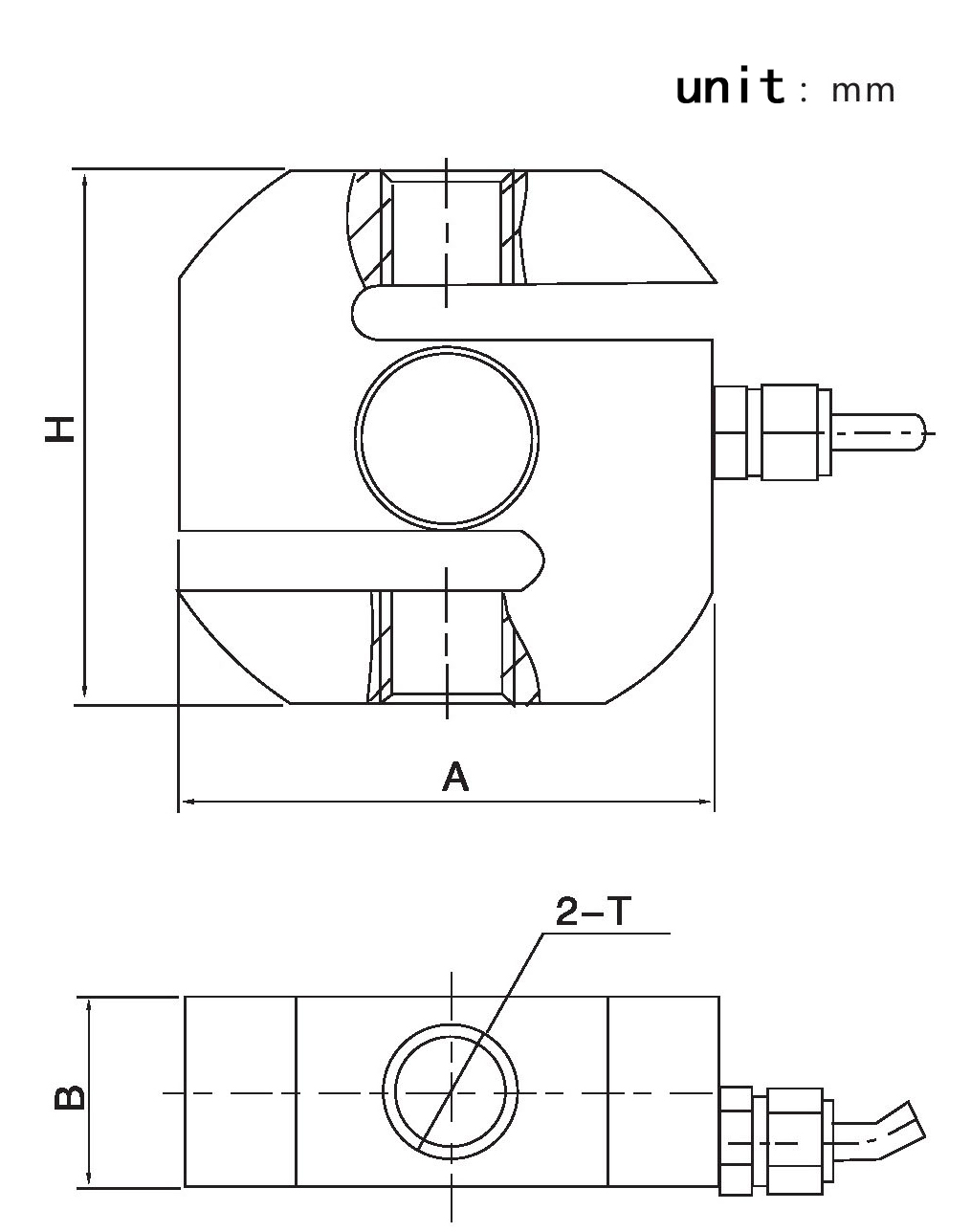AST03 Sensores de pesaje Tensión portátil Presión de ponderación S Vigile S con celda de carga de tipo cable Santwell 12