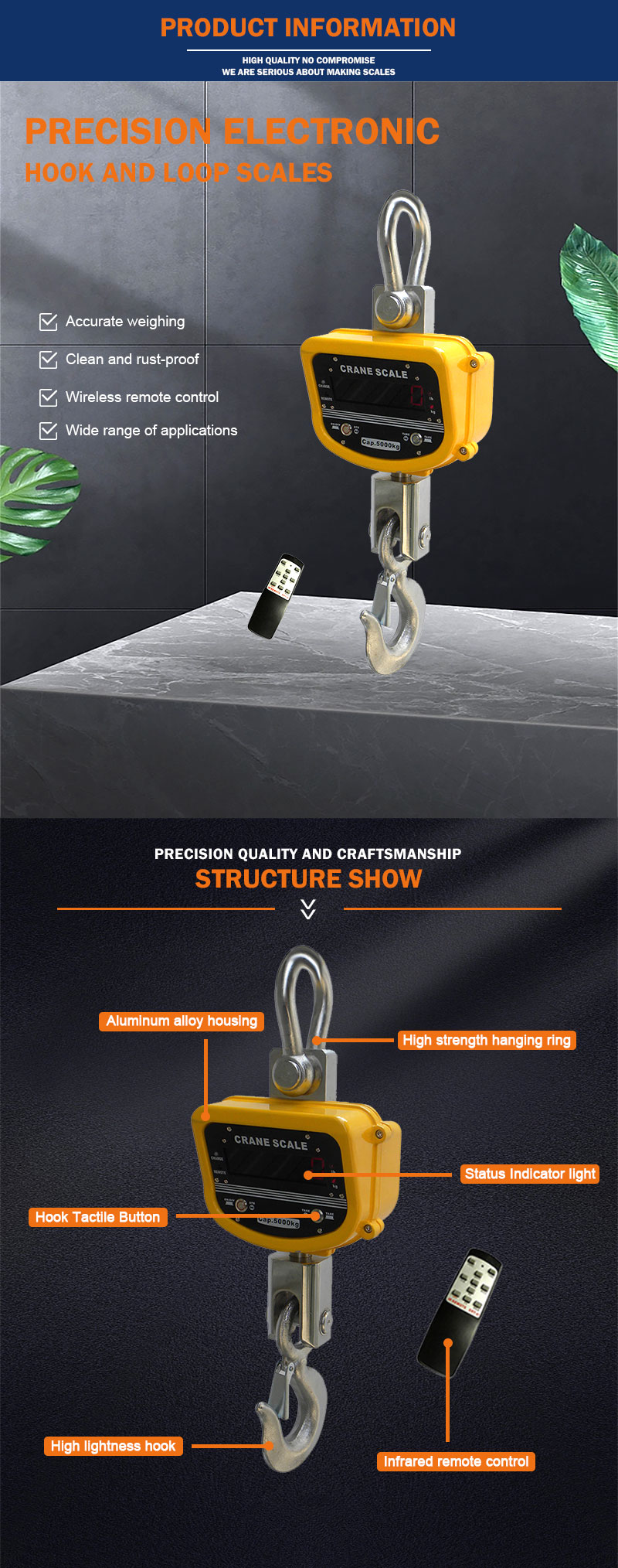 HK-SX Hunting Home Farm o Escala de pesaje de construcción con escalas de grúa de exhibición remota Santwell 13