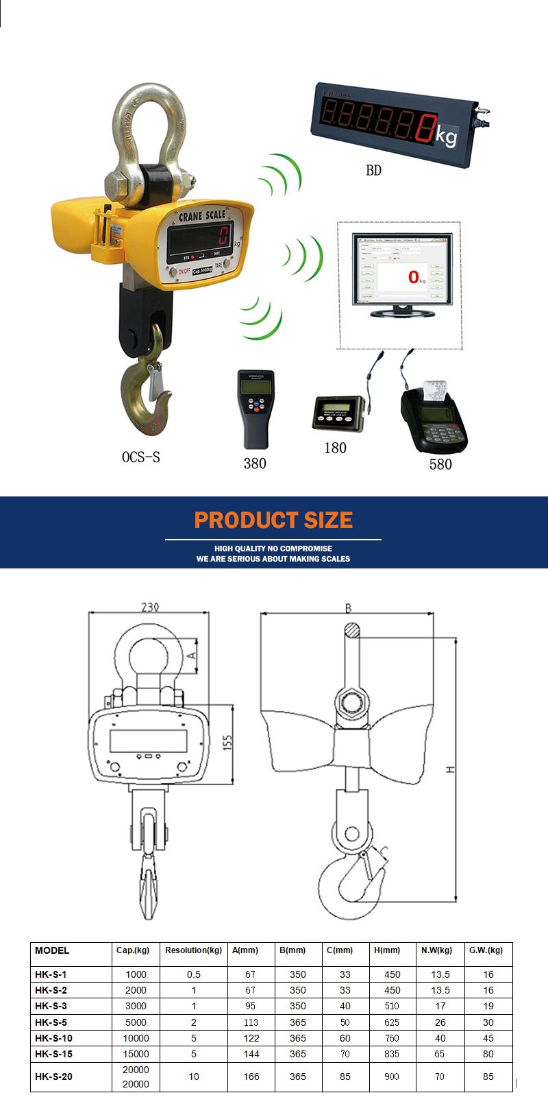 HK-SW Wifi Bluetooth Crane Escala inalámbrica Cantwell 11