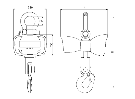 HK-S Modelo ESCALE DE PESA ELÉCTRICA ELECTRICA Escala de grúa industrial Santwell 10